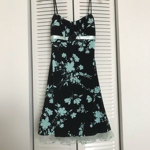 💠 Floral Teal & Black Sundress 💠
